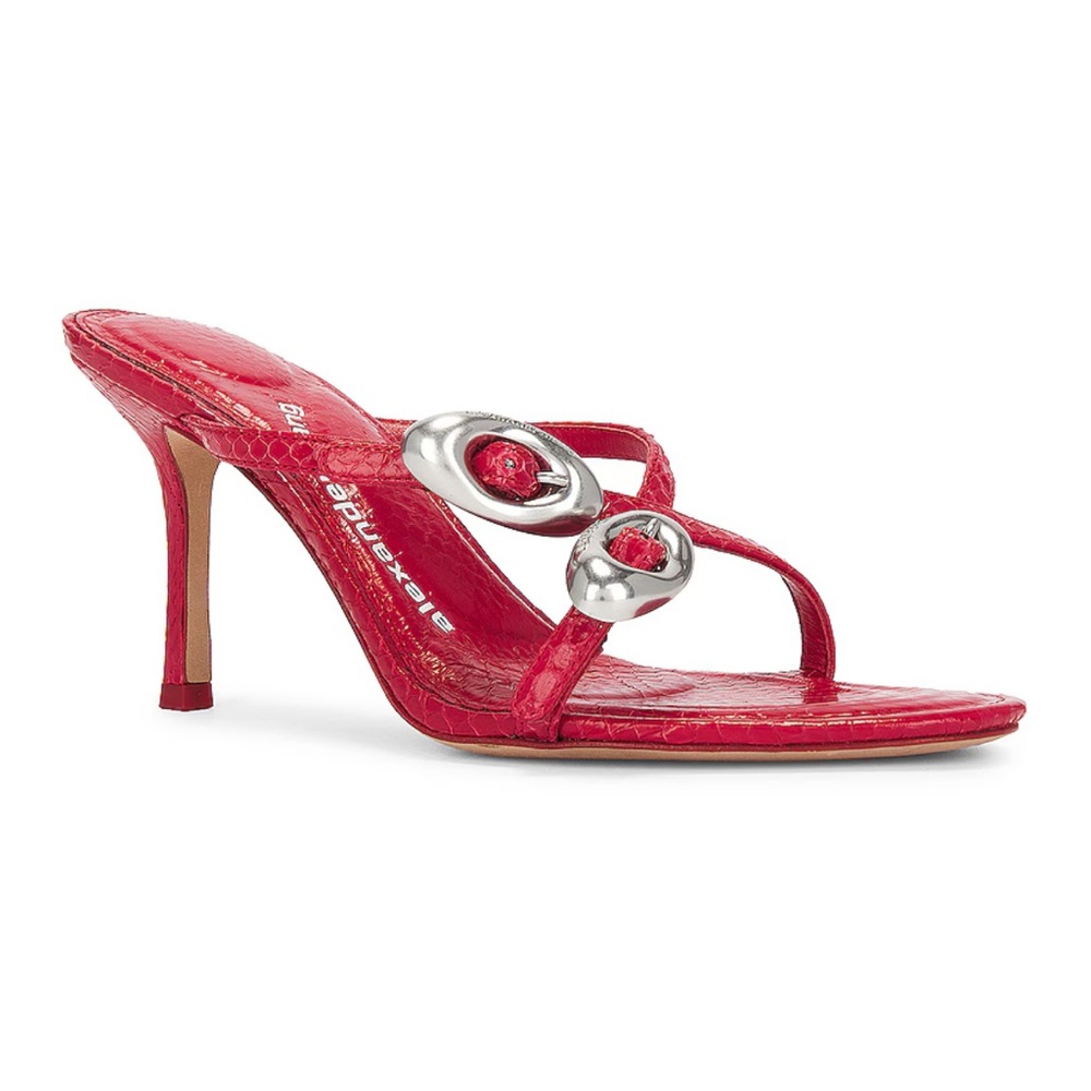 Bright Red Alexander Wang Dome Strappy Slide Sandal Size 36 Brand New in Box